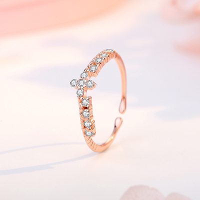 Nhẫn Bạc Nữ đính đá CZ Hình Cỏ 4 Lá Keilani LILI 172656 3