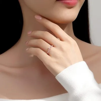 Nhẫn Bạc Nữ đính đá CZ Hình Cỏ 4 Lá Keilani LILI 172656 4