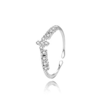 Nhẫn Bạc Nữ đính đá CZ Hình Cỏ 4 Lá Keilani LILI 172656 5