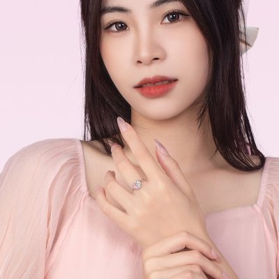 Nhẫn Bạc Nữ đính đá CZ Hình Trái Tim Alessia LILI 174535 2
