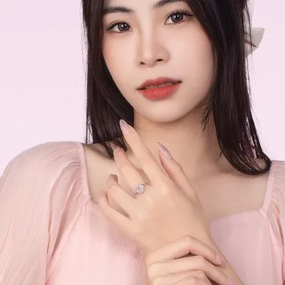 Nhẫn Bạc Nữ đính đá CZ Hình Trái Tim Alessia LILI 174535 2
