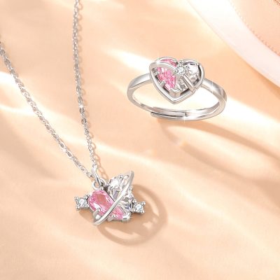Nhẫn Bạc Nữ đính đá CZ Hình Trái Tim Alessia LILI 174535 3