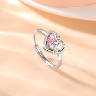 Nhẫn Bạc Nữ đính đá CZ Hình Trái Tim Alessia LILI 174535 4