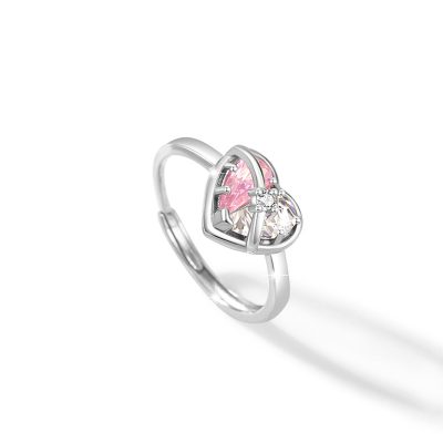 Nhẫn Bạc Nữ đính đá CZ Hình Trái Tim Alessia LILI 174535 5