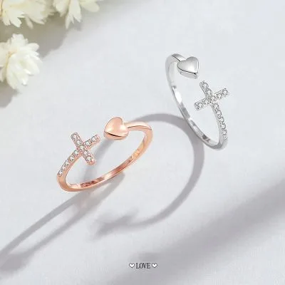 Nhẫn Bạc Nữ đính đá CZ Trái Tim Louisa LILI 172640 1
