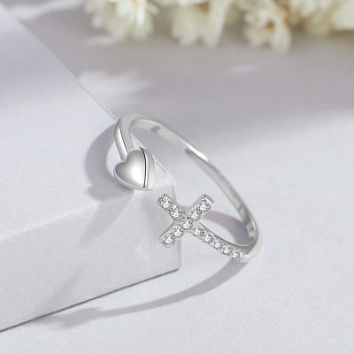 Nhẫn Bạc Nữ đính đá CZ Trái Tim Louisa LILI 172640 2