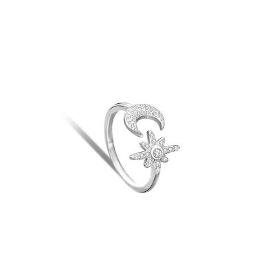 Nhẫn Bạc Nữ đính đá CZ Trăng Sao Milani LILI 174481 5