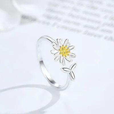 Nhẫn Bạc Nữ Hình Hoa Cúc Nhỏ Novalee LILI 172649 5
