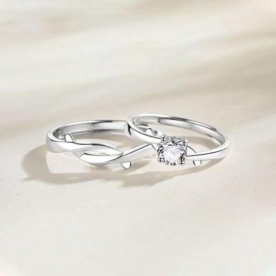 Nhẫn Cặp đôi Bạc đính Kim Cương Moissanite Vô Cực Yasmin LILI 174015 1