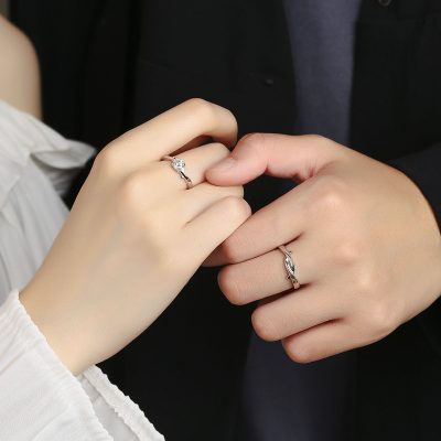 Nhẫn Cặp đôi Bạc đính Kim Cương Moissanite Vô Cực Yasmin LILI 174015 3