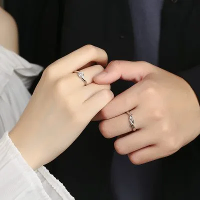 Nhẫn Cặp đôi Bạc đính Kim Cương Moissanite Vô Cực Yasmin LILI 174015 3