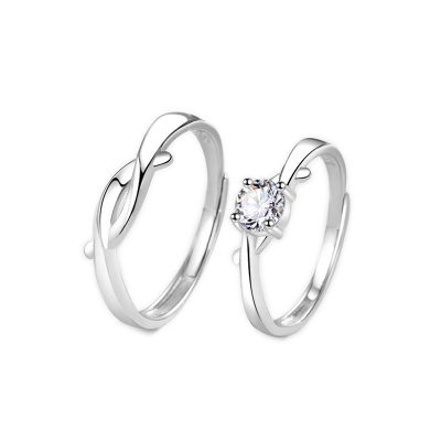 Nhẫn Cặp đôi Bạc đính Kim Cương Moissanite Vô Cực Yasmin LILI 174015 4