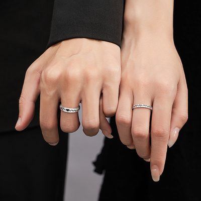 Nhẫn Cặp đôi Bạc Nhịp đập Trái Tim Ariana LILI 172603 2