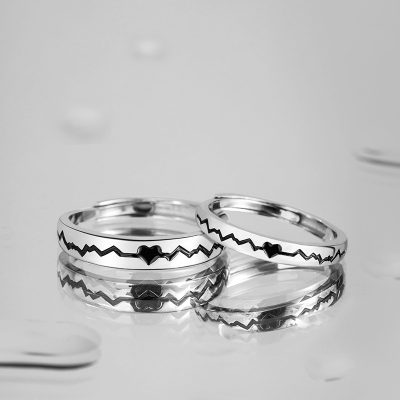 Nhẫn Cặp đôi Bạc Nhịp đập Trái Tim Ariana LILI 172603 3
