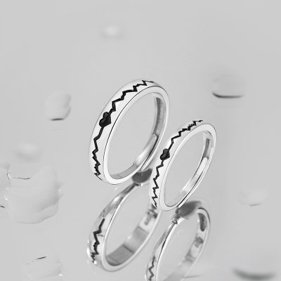 Nhẫn Cặp đôi Bạc Nhịp đập Trái Tim Ariana LILI 172603 4