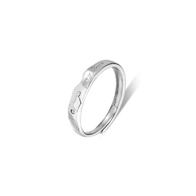 Nhẫn đôi Bạc đính đá CZ Cách Điệu My Love LILI 172591 5