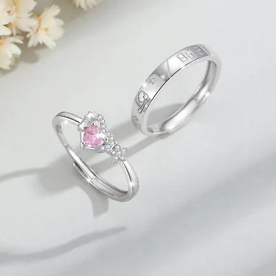 Nhẫn đôi Bạc đính đá CZ Hoàng Tử Bé Và Hoa Hồng Joelle LILI 173997 1