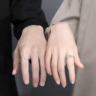 Nhẫn đôi Bạc đính đá CZ Hoàng Tử Bé Và Hoa Hồng Joelle LILI 173997 2