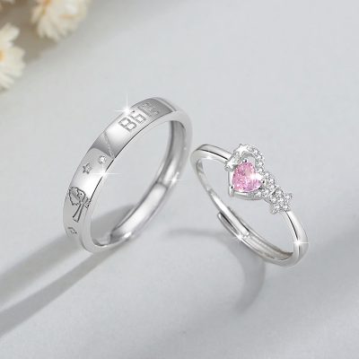 Nhẫn đôi Bạc đính đá CZ Hoàng Tử Bé Và Hoa Hồng Joelle LILI 173997 3