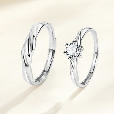 Nhẫn đôi Bạc đính Kim Cương Moissanite Adrianna LILI 172700 2