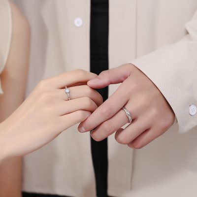 Nhẫn đôi Bạc đính Kim Cương Moissanite Adrianna LILI 172700 4