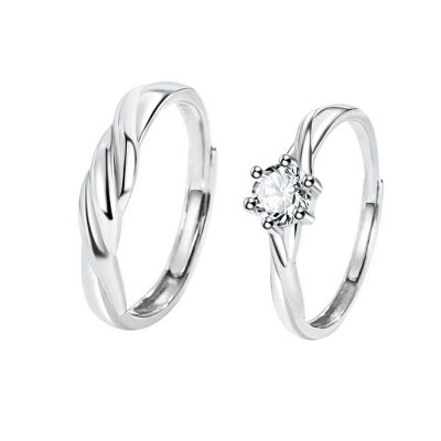 Nhẫn đôi Bạc đính Kim Cương Moissanite Adrianna LILI 172700 5