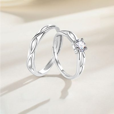 Nhẫn đôi Bạc đính Kim Cương Moissanite Seraphina LILI 172708 2