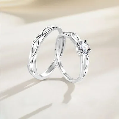 Nhẫn đôi Bạc đính Kim Cương Moissanite Seraphina LILI 172708 2