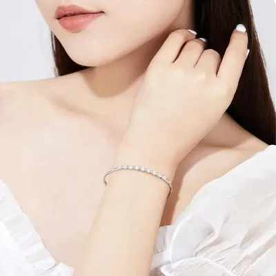 Vòng Tay Bạc Nữ đính Kim Cương Moissanite Kimberly LILI 172497 4