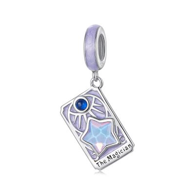 Hạt Charm Bạc Nữ đính đá CZ Bài Tarot Cổ điển Amina LILI 173839 10