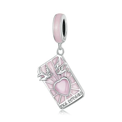 Hạt Charm Bạc Nữ đính đá CZ Bài Tarot Cổ điển Amina LILI 173839 11
