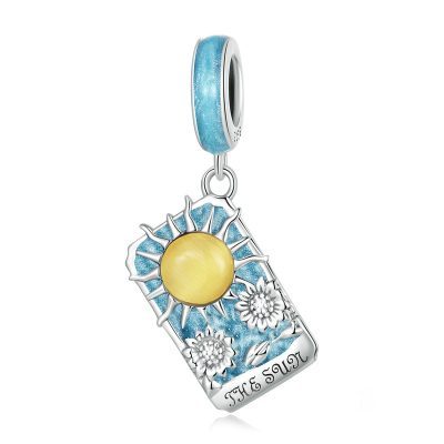 Hạt Charm Bạc Nữ đính đá CZ Bài Tarot Cổ điển Amina LILI 173839 12