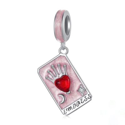 Hạt Charm Bạc Nữ đính đá CZ Bài Tarot Cổ điển Amina LILI 173839 16
