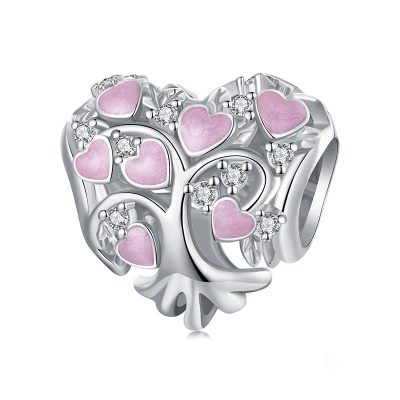 Hạt Charm Bạc Nữ đính đá CZ Trái Tim Tình Yêu Lilliana LILI 173909 10