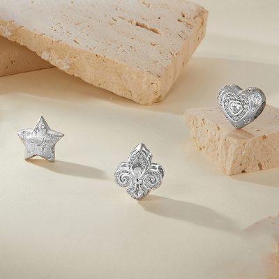 Hạt Charm Bạc Nữ đính đá CZ Trái Tim Tình Yêu Lilliana LILI 173909 3