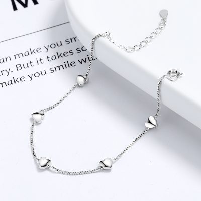 Lắc Tay Bạc Nữ Chuỗi Hộp Trái Tim Amanda LILI 176178 2