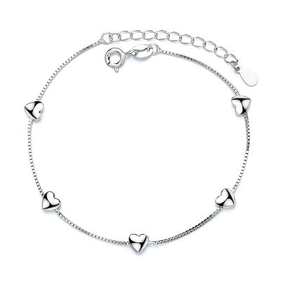 Lắc Tay Bạc Nữ Chuỗi Hộp Trái Tim Amanda LILI 176178 4
