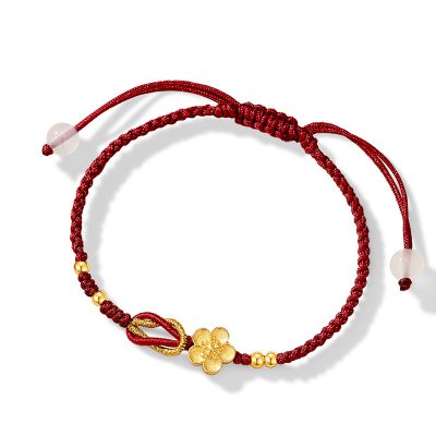 Lắc Tay Bạc Nữ Dây Bện Hình Hoa Mai Royalty LILI 175006 5