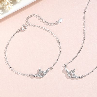 Lắc Tay Bạc Nữ đính đá CZ Cành Nguyệt Quế Bethany LILI 175016 3
