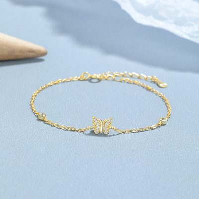 Lắc Tay Bạc Nữ đính đá CZ Hồ điệp Julianna LILI 176060 2