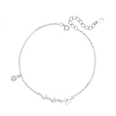 Lắc Tay Bạc Nữ đính đá CZ Hoa Bướm Marceline LILI 176186 5