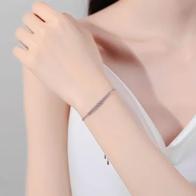 Lắc Tay Bạc Nữ đính Kim Cương Moissanite Jimena LILI 176387 4