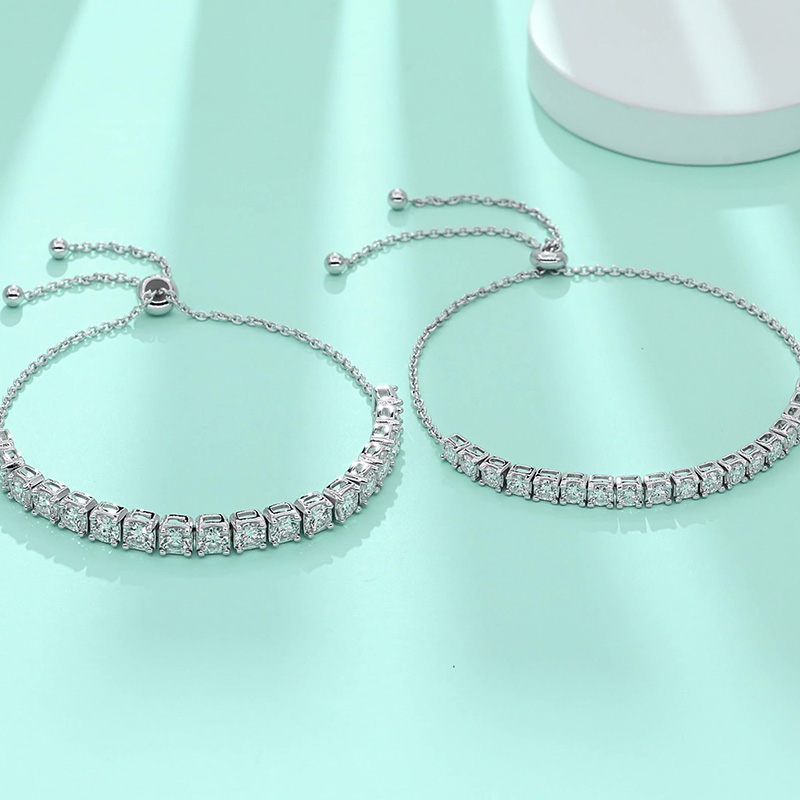 Lắc Tay Bạc Nữ đính Kim Cương Moissanite Miranda LILI 176210 1