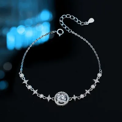 Lắc Tay Bạc Nữ đính Kim Cương Moissanite Bầu Trời Sao Palmer LILI 176028 1