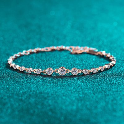 Lắc Tay Bạc Nữ đính Kim Cương Moissanite Hạt Tròn Winnie LILI 176430 1