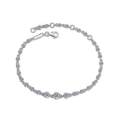 Lắc Tay Bạc Nữ đính Kim Cương Moissanite Hạt Tròn Winnie LILI 176430 5