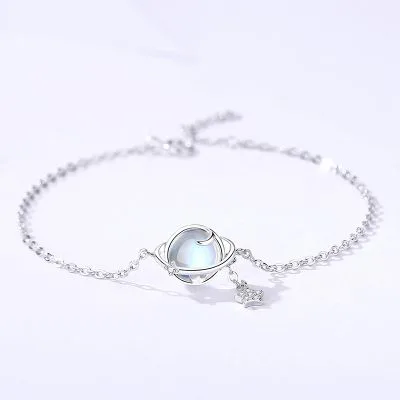 Lắc Tay Bạc Nữ đính Pha Lê Aurora Tiểu Hành Tinh Maliyah LILI 176204 1