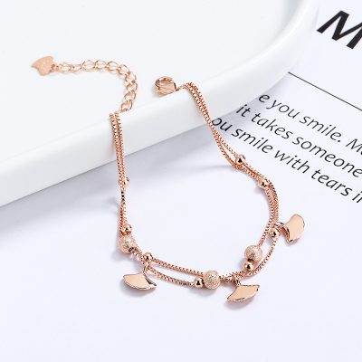 Lắc Tay Bạc Nữ Hạt Tròn, Lá Bạch Quả Cecelia LILI 176132 4
