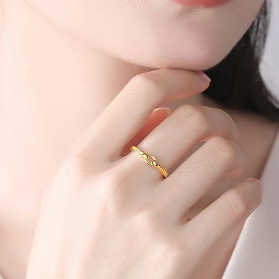 Nhẫn Bạc Nữ đính đá CZ Tròn Cách điệu Ramona LILI 174919 3
