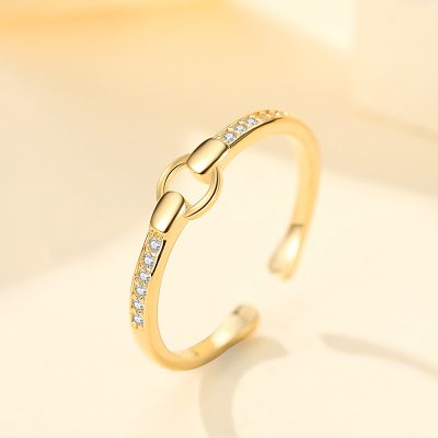 Nhẫn Bạc Nữ đính đá CZ Tròn Cách điệu Ramona LILI 174919 5